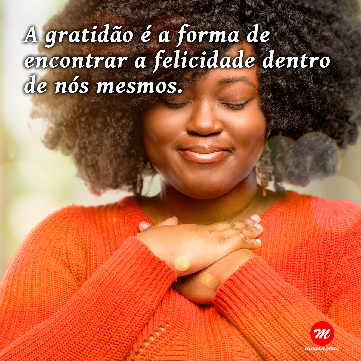 Frase de gratidão para foto