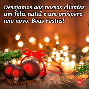 Frase De Natal Para Clientes Desejamos Aos Nossos Clientes