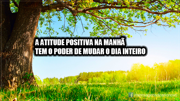 Atitude positiva da manhã