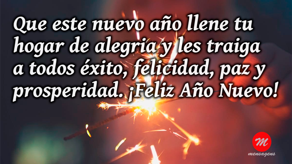 Feliz ano novo em espanhol mensagem