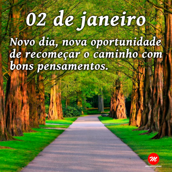 Mensagem de 02 de janeiro