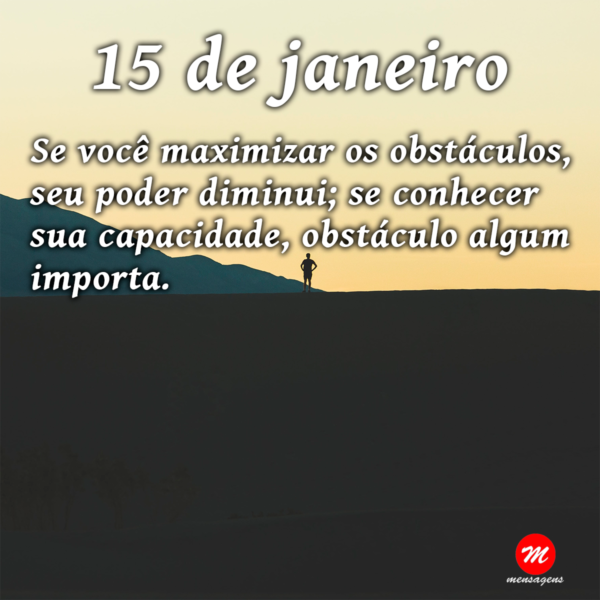 Mensagem de 15 de janeiro