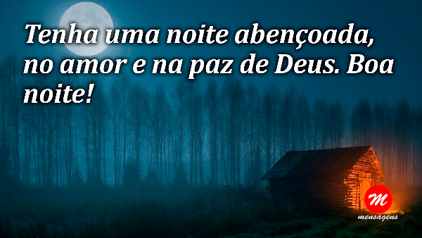 Mensagem de boa noite sobre Deus